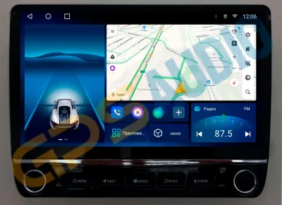 Штатная магнитола для Mercedes SLK 2004-2009, SLK AMG 2009-2010 на Android 12, с кнопками (серые или черные) QLED - Carmedia OL-9988+KP-KN(BN)